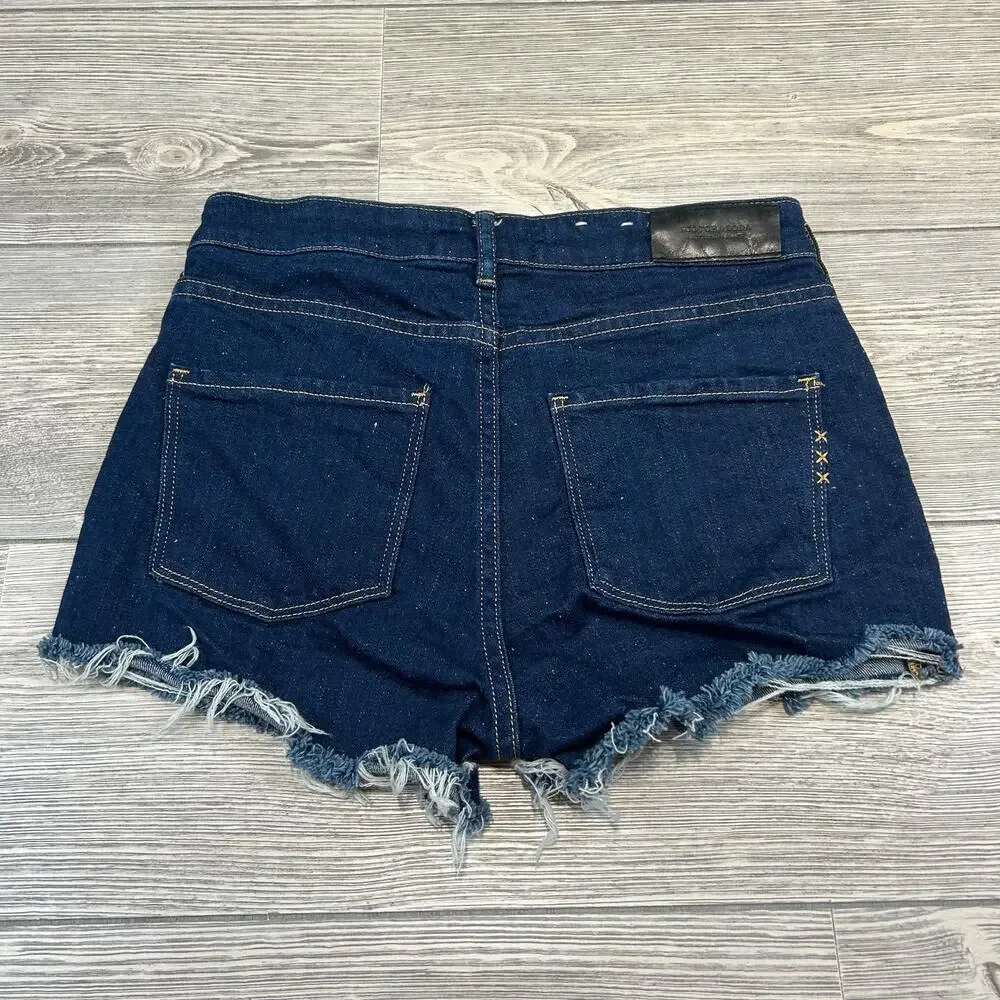 Scotch & Soda Knot My Problem Dark Wash Cut-Off Shorts - 26 - EUC